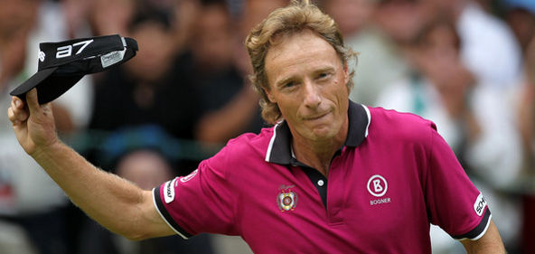 Bernhard Langer celebrates his US Senior Open victory