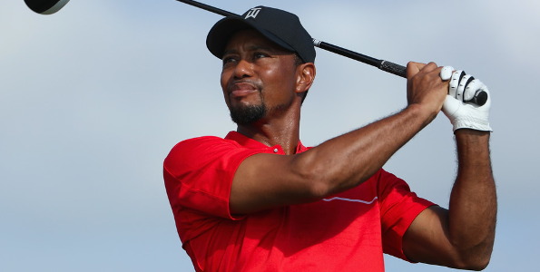 Tiger back in a red shirt playing golf on a Sunday … but Hideki gets the spoils in Bahamas