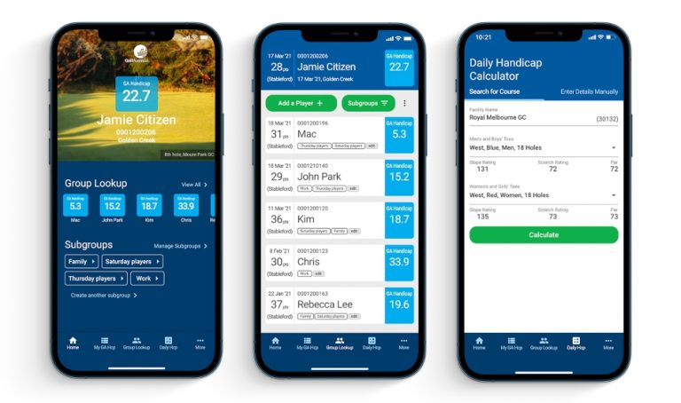 The new Golf Australia Handicap App: A fast, easy way to track handicaps