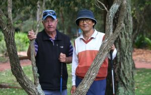 Vets matchplay participants Ian Powell from Port Kembla and John Choi from Ryde Parramatta