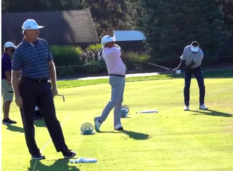 Three classic golf swings side by side… one tempo