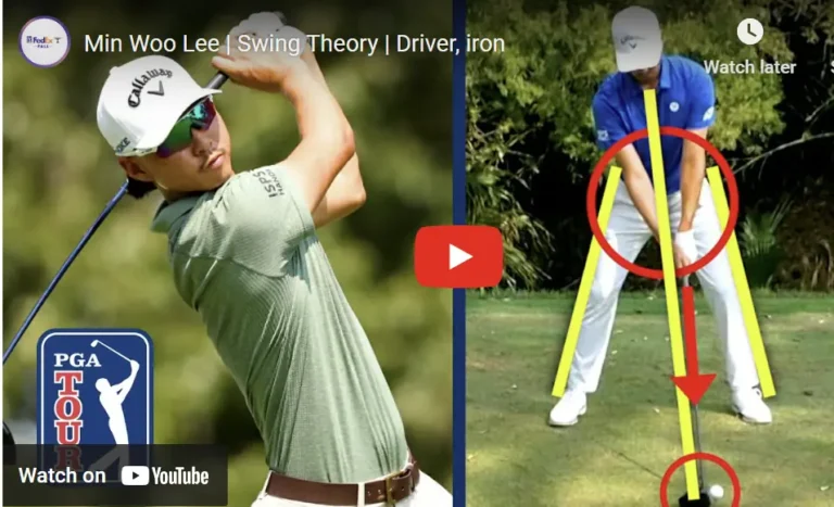 Older golfer can’t match Min Woo Lee’s golf swing?